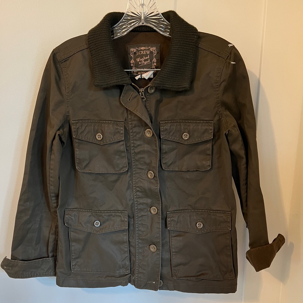 J. Crew washed and aged jacket